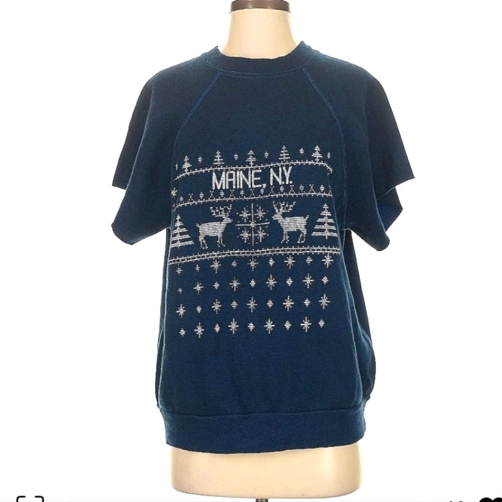 Re/Done Holiday swestshirt blue Xs/Small